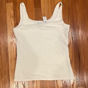 NWT White House Black Market Elegant White Lace Tank Top